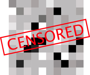 Pixel censored signs. Censor bar concept. Censorship rectangle.