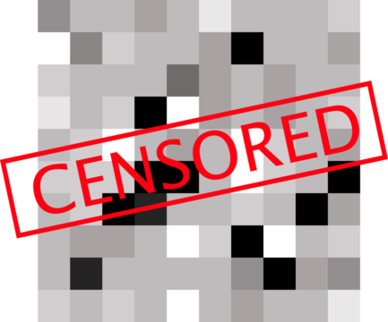 Pixel censored signs. Censor bar concept. Censorship rectangle.