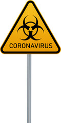 Obraz premium Coronavirus warning signs