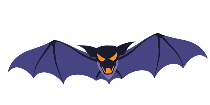 bat on a white for Halloween .