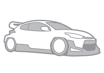 SPORT CAR VECTOR ILLUSTRATOR ON WHITE BACKGROUND - SPORTCAR_T047 : 537252874