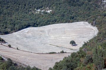 Urbino, (PU), Italy - August 10, 2022: Hills near Urbino, Pesaro Urbino, Marche, Italy, Europe