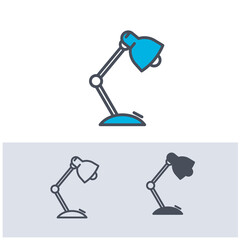 sitting lamp flat icon vector illustration