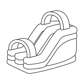 recommend clip art: Inflatable slide vector icon.Outline vector icon isolated on white background inflatable slide.