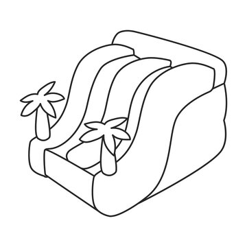 recommend clip art: Inflatable slide vector icon.Outline vector icon isolated on white background inflatable slide.