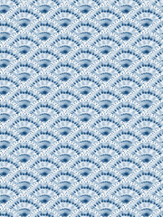 Seamless Hand painted watercolour scallop pattern, fish scale pattern abstract, ornamental scallop print pattern in textile © Design_dictionary