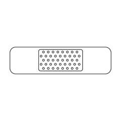 Bandage vector outline icon. Vector illustration bandage on white background. Isolated outline illustration icon of band .