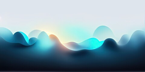 blue gentle wavy gradient flow in the backdrop, with colorful illumination within. seamless