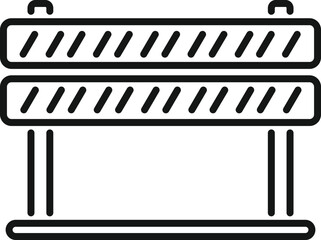 Block train icon outline vector. Safety gate. Sign obstacle