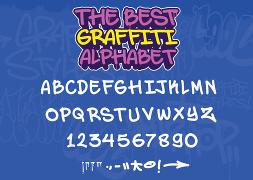 Graffiti art alphabet for multipurpose needs