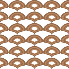 Brown arch on white seamless pattern for decor, scrapbook and textile design