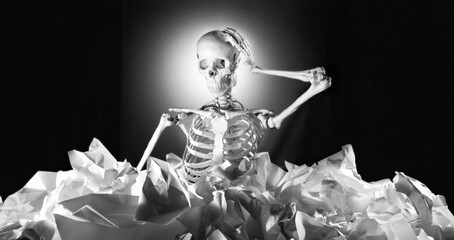 Skelett in Pose 
