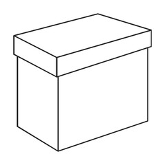 Package vector icon.Outline vector icon isolated on white background package.