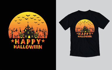Halloween t-shirt Design. Pumpkins in the patch. creative Halloween t shirt Design. Pumpkin shirt Vector, Happy Halloween T-shirt template