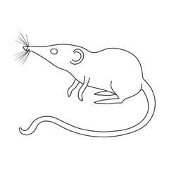 Naklejka na ściany i meble Mouse vector icon.Outline vector icon isolated on white background mouse.