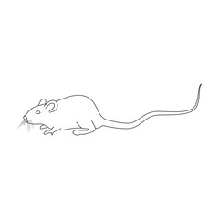 Fototapeta premium Mouse vector icon.Outline vector icon isolated on white background mouse.