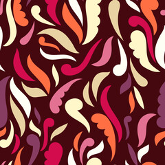 Colorful abstract background. Retro groovy seamless pattern. hand drawn simple elements. Joyful vector print