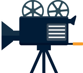 Film camera icon vector in white background