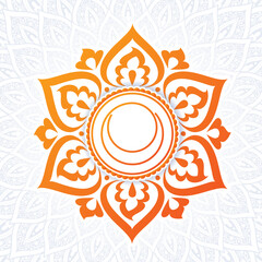 Swadhisthana chakra colorful symbol icon. Sacral Chakra.