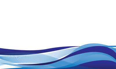 Blue curve wave abstract backdrop design