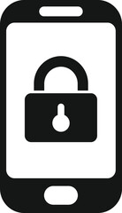 Phone lock icon simple vector. Data privacy. Safe personal