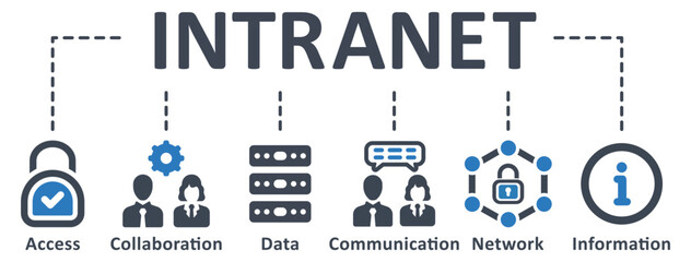 Intranet icon - vector illustration . intranet, access, collaboration, data, communication, private, network, information, technology, infographic, template, concept, banner, icon set, icons .