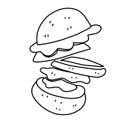 doodle hamburger