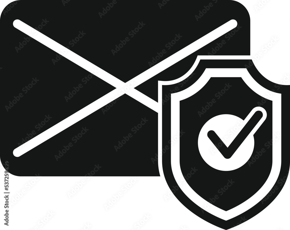 Poster mail security icon simple vector. data protect. safe personal