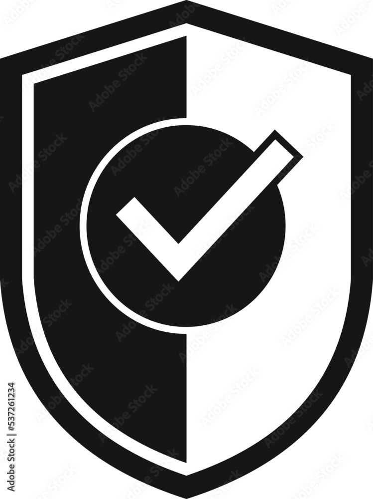 Poster shield privacy icon simple vector. data protect. padlock security