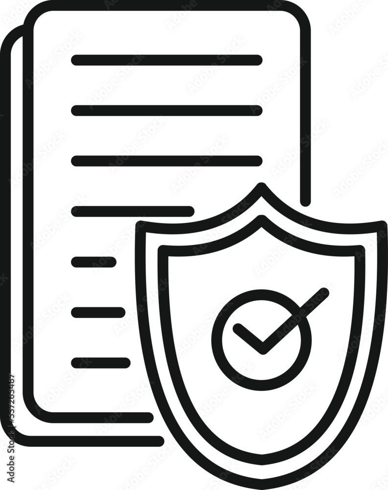 Aufkleber privacy document icon outline vector. personal data. network data