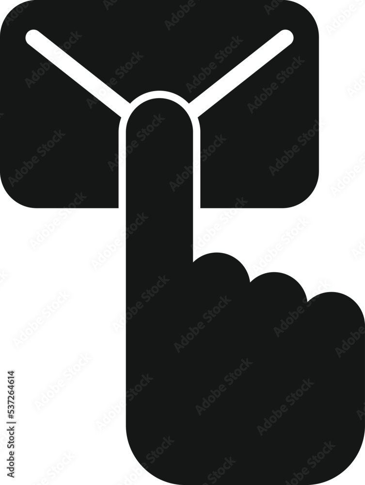 Poster mail touch icon simple vector. contact call. email client