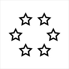 star rating icon vector illustration eps10. Isolated badge for website or app - stock infographics