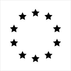 star rating icon vector illustration eps10. Isolated badge for website or app - stock infographics