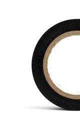 black insulating sticky tape roll isolated on the white background