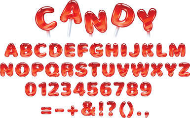 Hard candy abc vector illustration. Sweets letters design.