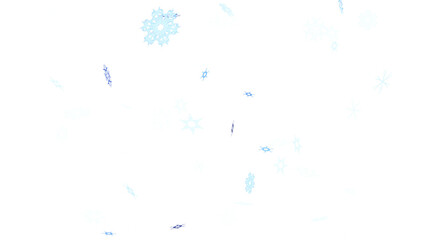 Whimsical frosty isolated snowflakes 