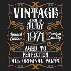 Vintage Birthday  t shirt design with Birthday elements or Hand drawn Birthday typography design

