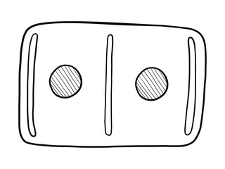 VECTOR BLACK AND WHITE CONTOUR ILLUSTRATION OF BIRTH CONTROL PILLS