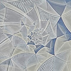 shades of grey ice spirals to a far distant vanishing point