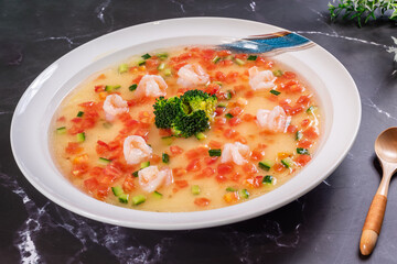 Seafood Egg Soup with Sichuan Cuisine