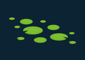 Lily pad vector. Lily pad illustration.