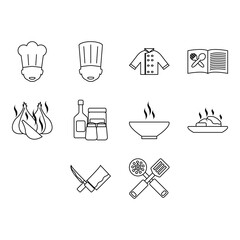 chef icon set