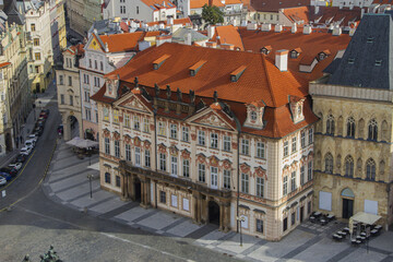 Paysage urbain de Prague, depuis la tour de l'hôtel de ville, Prague République Tchèque