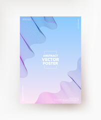 Minimalistic background with laconic lines in pastel colors.