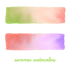 Watercolor banners set