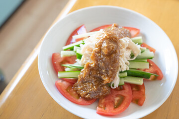 中華　バンバンジーの食べ物素材