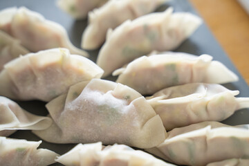 手作り餃子の食べ物素材