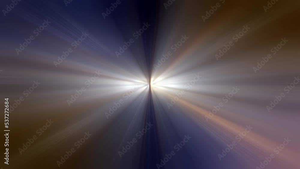 Poster abstract loop rotating glow yellow blue white radial flicker shine flare light sparking with center 