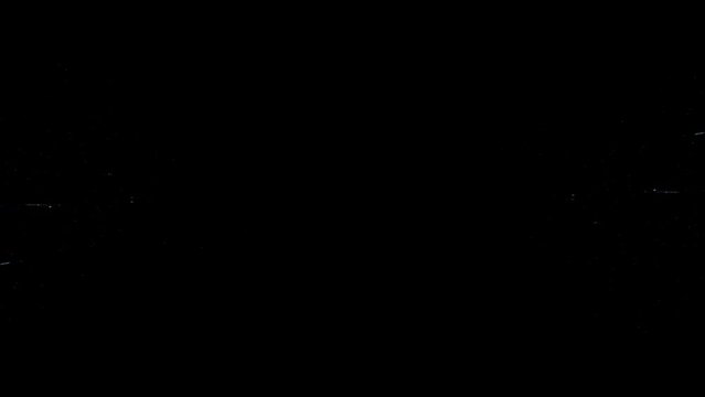 Abstract background particles collision on center black background