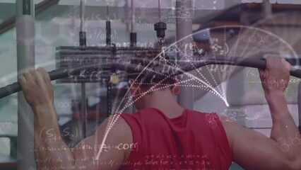 Animation of network of connections over strongmen - Powered by Adobe